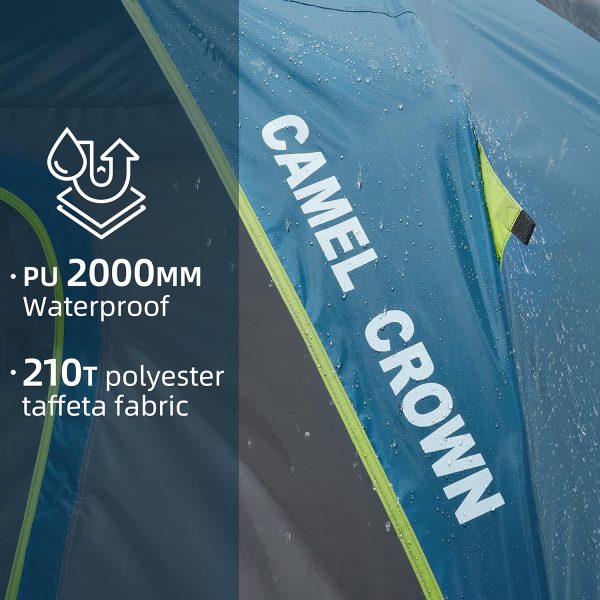 CAMEL CROWN Tents for Camping 4/8 Person Waterproof Quick Setup Folding Outdoor Backpacking Tents 4 People Family Hiking - Image 4