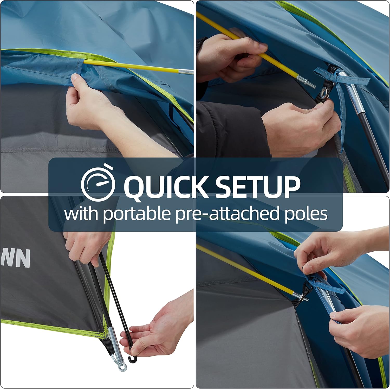 CAMEL CROWN Tents for Camping 4/8 Person Waterproof Quick Setup Folding Outdoor Backpacking Tents 4 People Family Hiking - Image 6