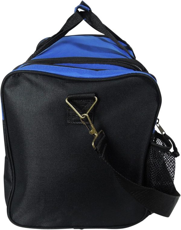 17" Duffle Bag Dual Front Mesh Pockets (Black Gold Gray Dark Green Navy Blue Maroon Royal Blue Orange Pink Purple Red White - Image 3