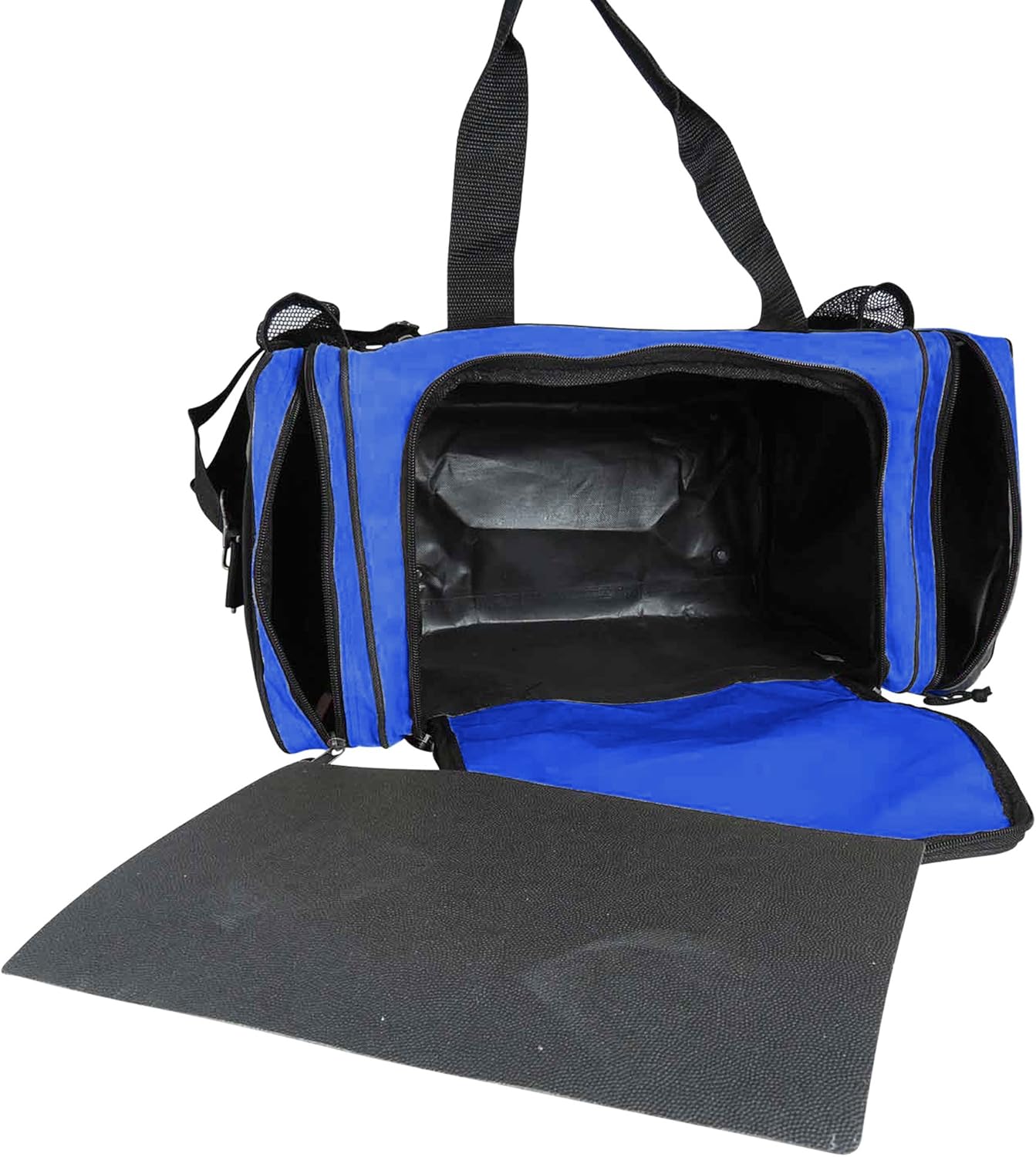 17" Duffle Bag Dual Front Mesh Pockets (Black Gold Gray Dark Green Navy Blue Maroon Royal Blue Orange Pink Purple Red White - Image 6